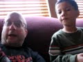 Goofing around on the couch with Edward