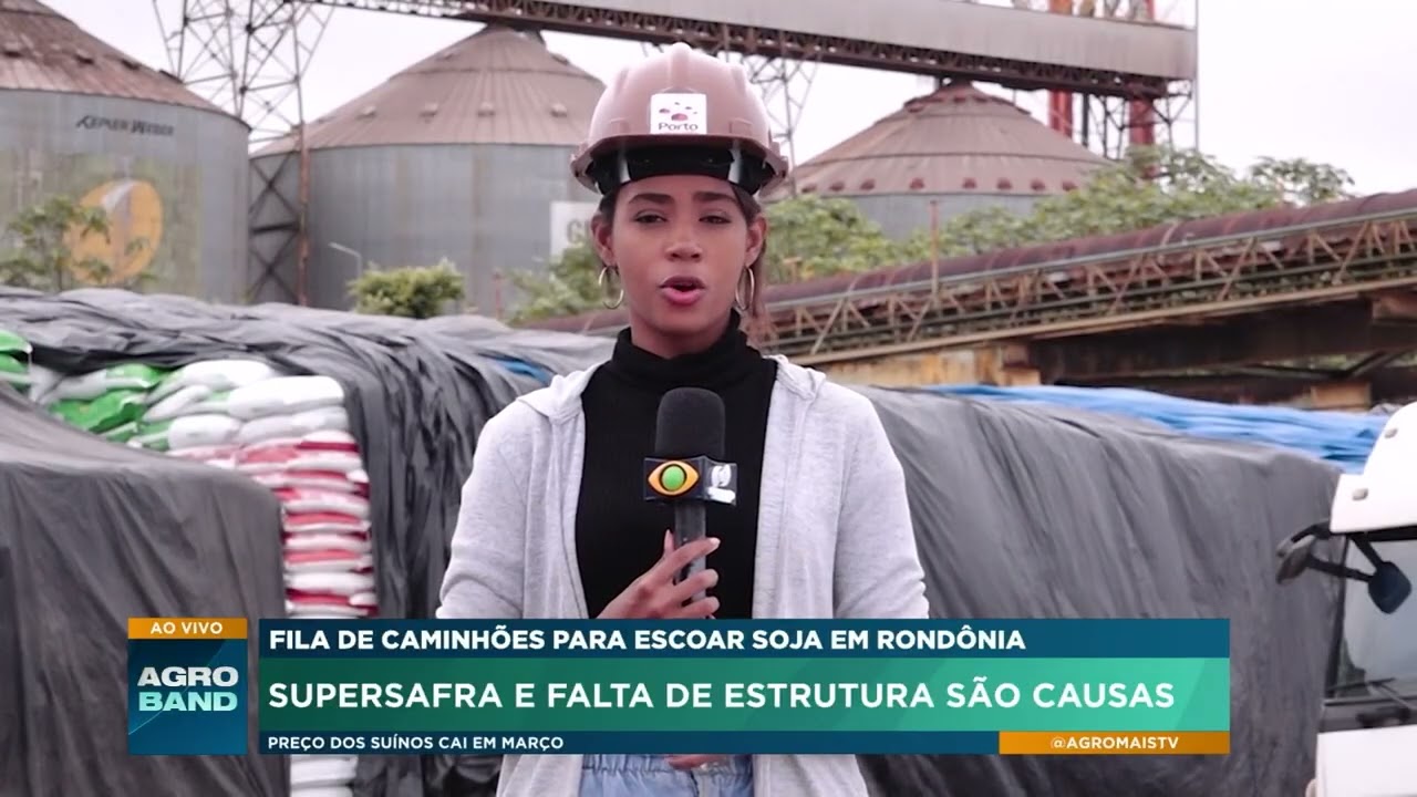 Fila de caminhões para escoar soja em Rondônia: Supersafra e falta de estrutura são causas