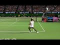 gael monfils hitting a 120 mph forehand winner at the 2007 australian open.