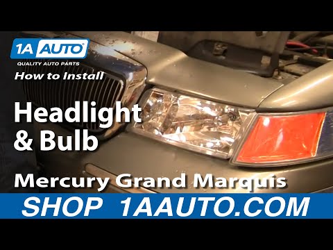 How To Install Replace Headlight and Bulb Mercury Grand Marquis 98-02 1AAuto.com