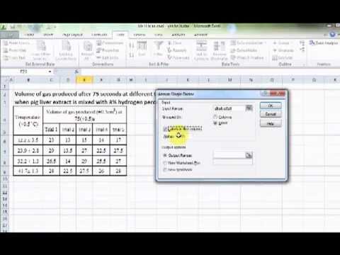 how to perform two way anova in excel