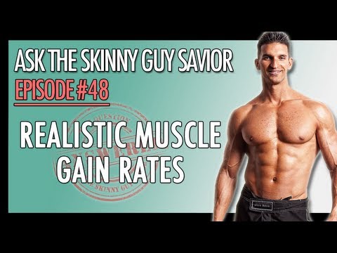 VinceDelMonte - Muscle gain rate? Curious to know what a realistic rate of gaining muscle is for skinny guys? In this video I reveal the exact amount of muscle gain that is ...
