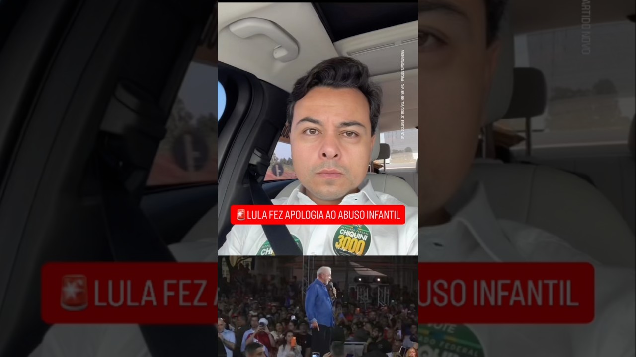 🚨URGENTE: Lula fez apologia ao abuso infantil