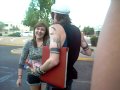 Christofer Drew infront of 7/11 signing autographs and taking pictures