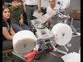 Gyroscopic space robot avoids negative reactions