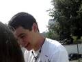 david talking to some girls who were crying