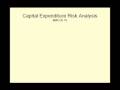 HMP 607 - 07. Capital Expenditure Risk Analysis