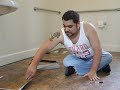 laying tile in bathroom