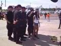 Obama Girl Poses with Police Officers