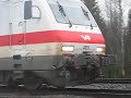 InterCity 68 and Russian express train meeting in Kurkim�ki