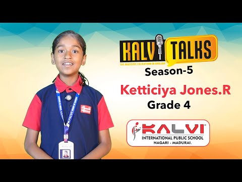 Ketticiya Jones.R - Grade 4 | Great Women Leaders | Kalvi Talks Season-5 | Kalvi Schools