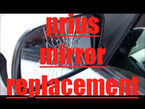 DIY How to replace install rear view mirror 2008 Toyota Prius