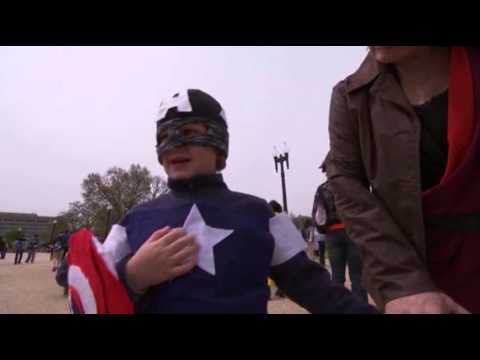 Superheroes Descend on Capitol Mall