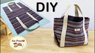 4 - Cómo hacer un bolso grande con una sola pieza de tela