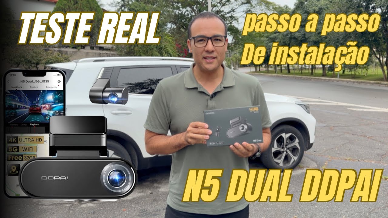 TESTEI A CÂMERA N5 DUAL DDPAI: é boa mesmo? Veja instalação passo a passo