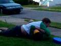 Max and Onions Lawn Wrestle