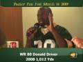 Donald Driver on TO & getting the Ball