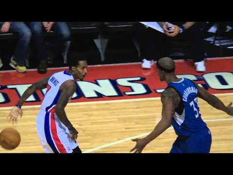 Brandon Jennings' Behind the Back Pass for the Andre Drummond Power Jam