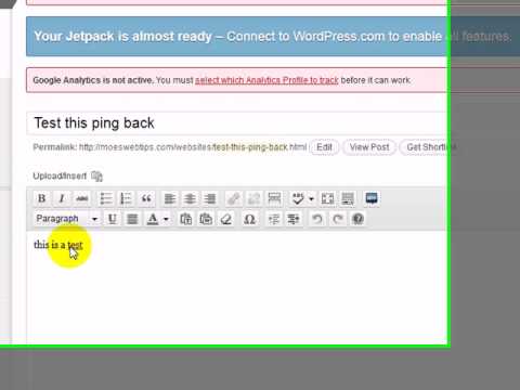 how to pingback on wordpress