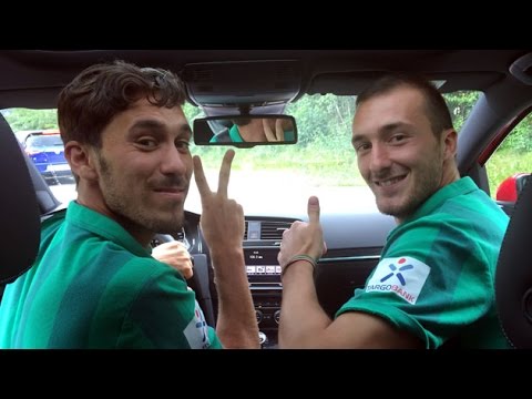 Autorennen mit Santi Garcia und Luca Caldirola