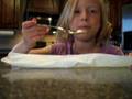 Parly eating baby food