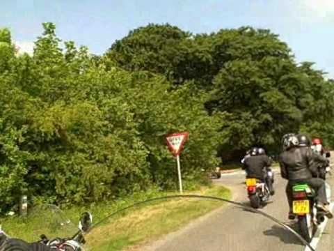 Around 200 motorcycles rode in convoy across the picturesque Lincolnshire Wolds.