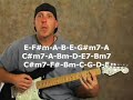 Learn guitar online chord changing open to bar exercises