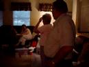 Grandparents play Wii Bowling