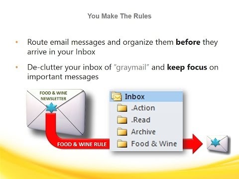 how to organize emails in outlook