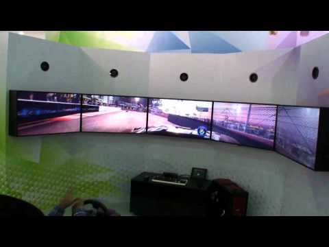 AMD shows off wicked five screen Dirt Showdown gaming PC at Computex, you want it!