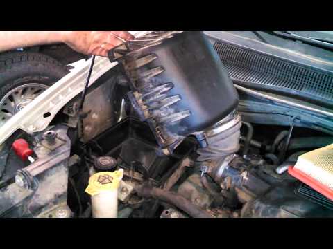 Air filter replacement Chrysler Town and Country 2009 Install Remove Replace Caravan