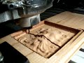 engraving face in wood
