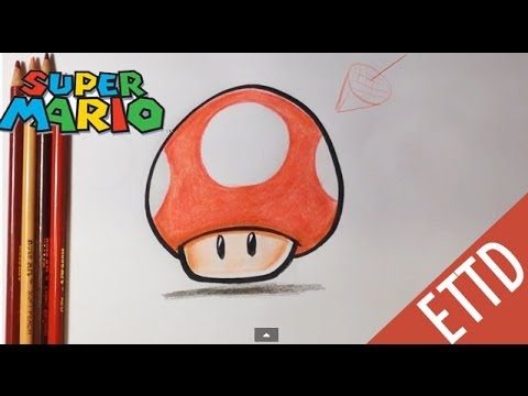 How to Draw Super Mario Bros. Mushroom – Easy Things To Draw