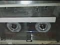Television, LCD display, recording audio, Cassette Tape Imports Audio, reels moving left.