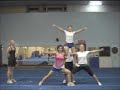 Cheerleading Stunt: Double Base Thigh Stand