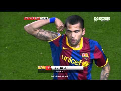 Dani Alves Goal FC Barcelona V Getafe HD HQ