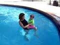 Nan and Caroline in pool