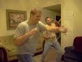 this is my family playing the nintendo wii...