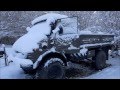 U. 416 cold start and some snow driving Video