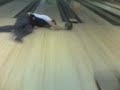 He hits the deck. He hits the deck.