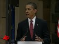 Speaking with German Chancellor Angela Merkel, President Barack Obama said the United States can not force peace in the Middle East. However, the President said the US can help foster a relationship to move the peace process forward. (June 5)