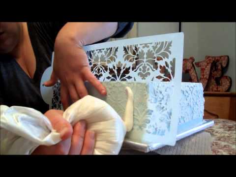 to make quilted how damask your in pattern tutorial to buttercream on  make stenciling own buttercream how