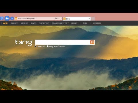 how to set bing as homepage
