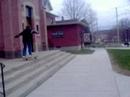 Kickflip the allenton church 4 stair Kickflip the allenton church 4 stair