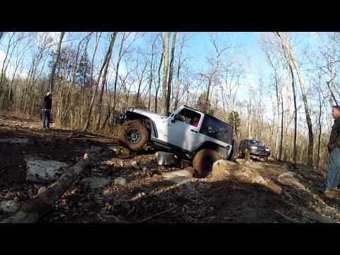Muddy Rock Crawling In 4 LOW Built JK Jeep Wrangler