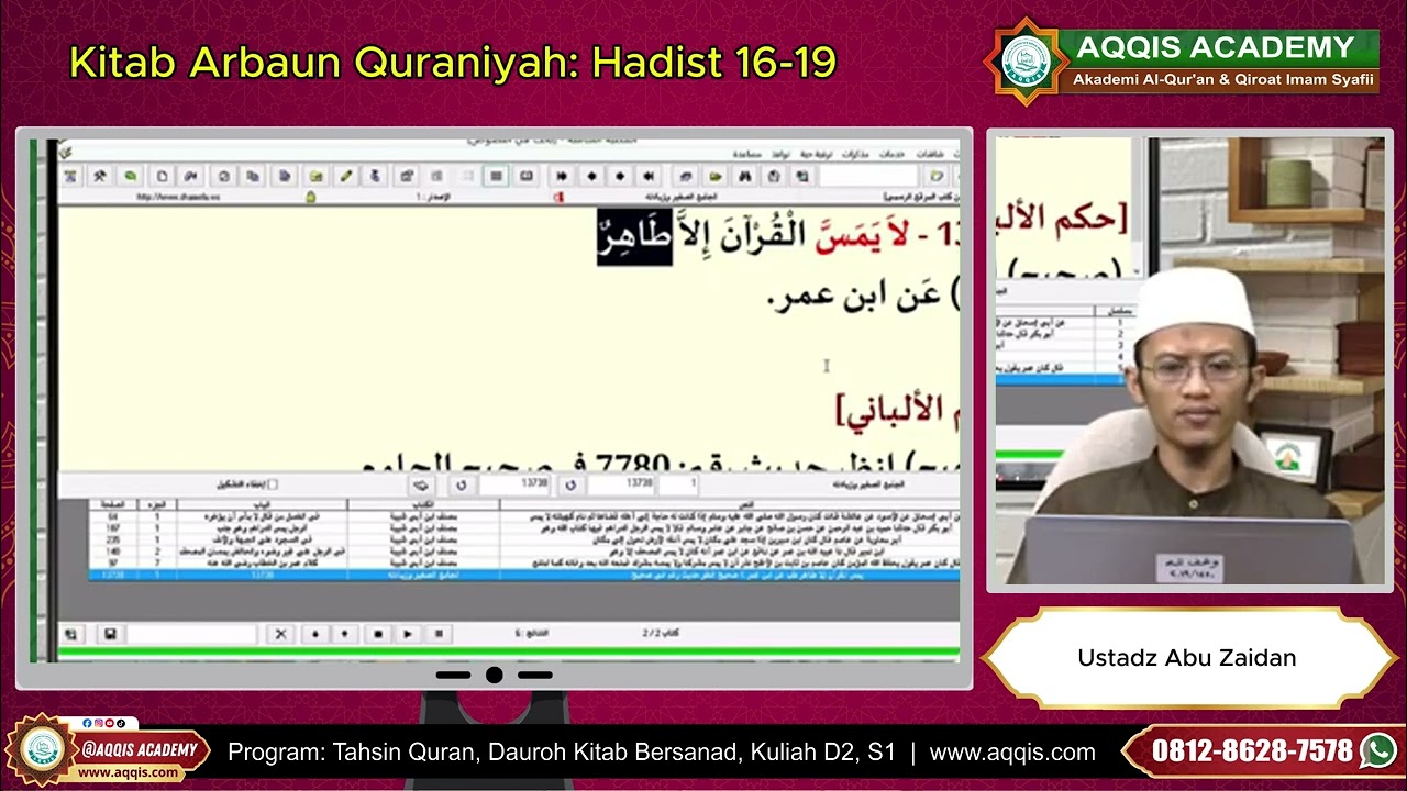 Kitab Arbaun Quraniyah Hadist 16-19