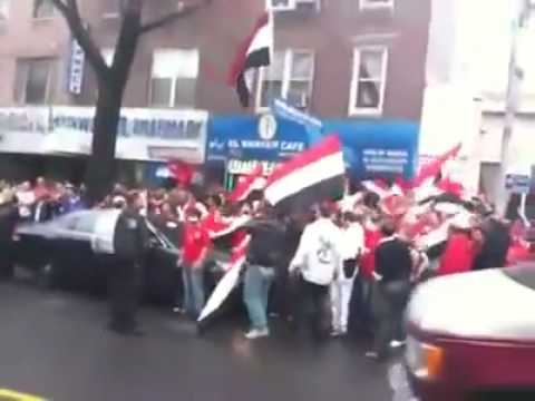 Suporteures Algeriens VS Suporters Egyptiens a New york (Abqaw a3la Khir lol)