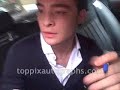 Ed Westwick - Signing Autographs at Regis & Kelly