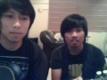 Adi with the guitar, faizul singing.