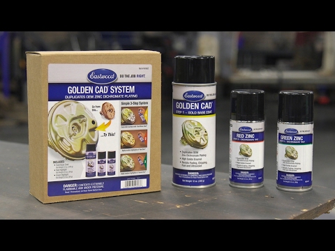 Golden Cadmium Kit demonstration, many other aerosols of match various metal finishes